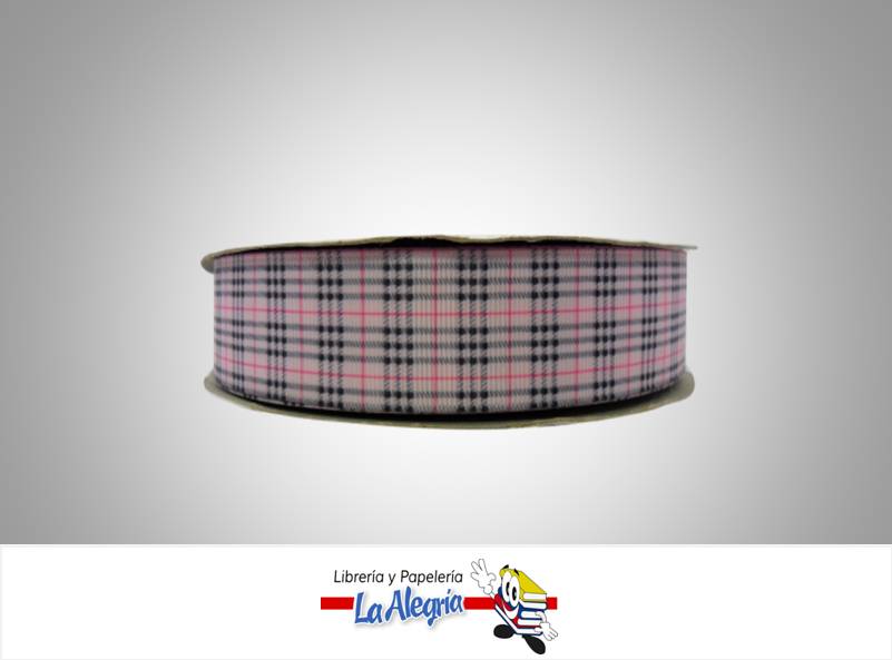 CINTA GROSS CUADRO 25MM ROSADO XMETRO MARCA S/M   