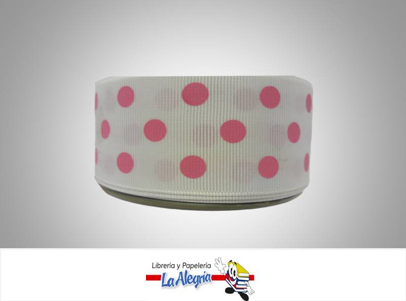 CINTA GROSS 38MM BLANCO/ROSDO/PUNTO XMTR MARCA S/M   