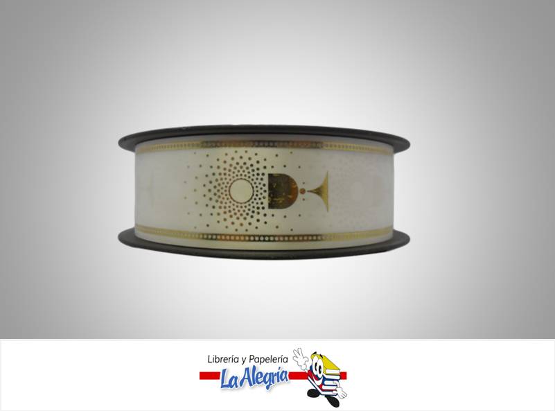CINTA DECORATIVA 35 MM BLANCO/DORADO X METROS MARCA S/M