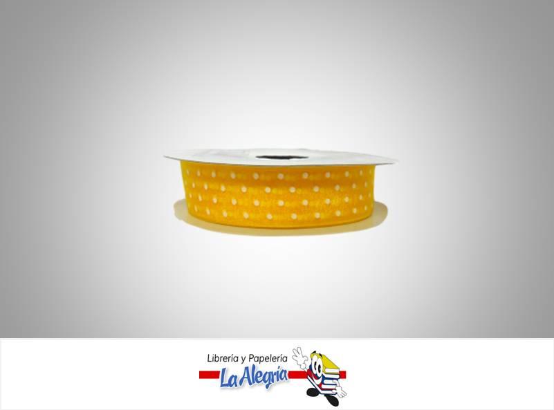 CINTA TULL ESTAMP 25MM AMARILLO L/B XMET MARCA S/M   