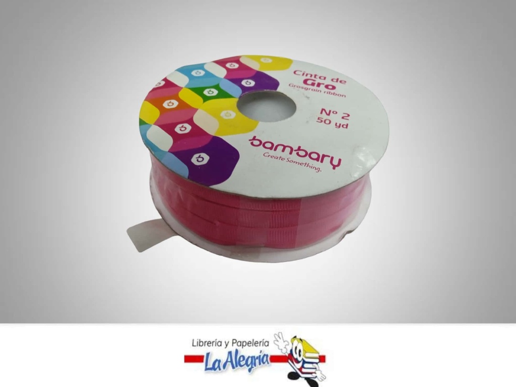 CINTA GROSS 10MM FUCSIA X METRO MARCA BAMBARY