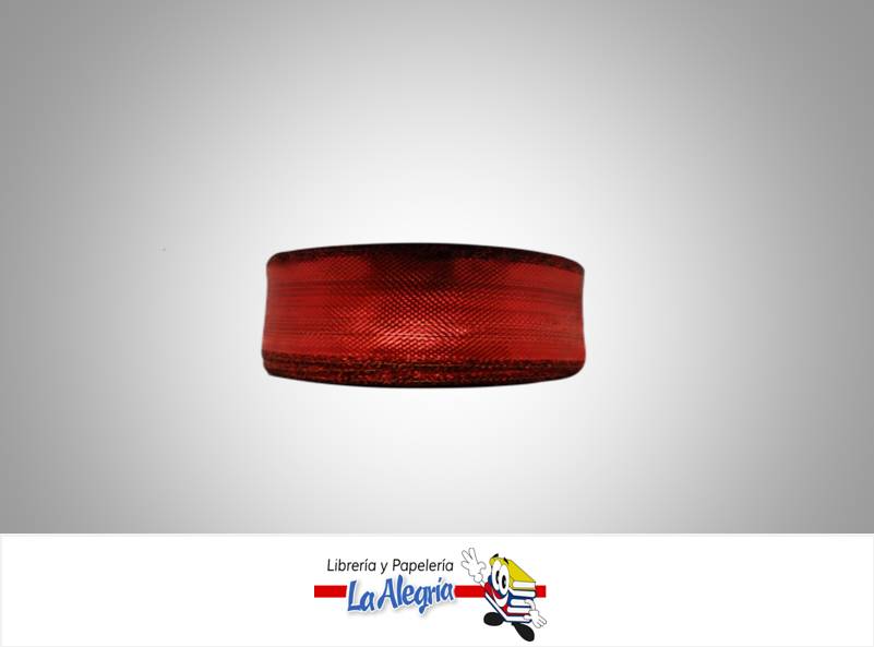 CINTA METALIZADA ITALY 25MM ROJO XMETRO MARCA BRIZOLARI   