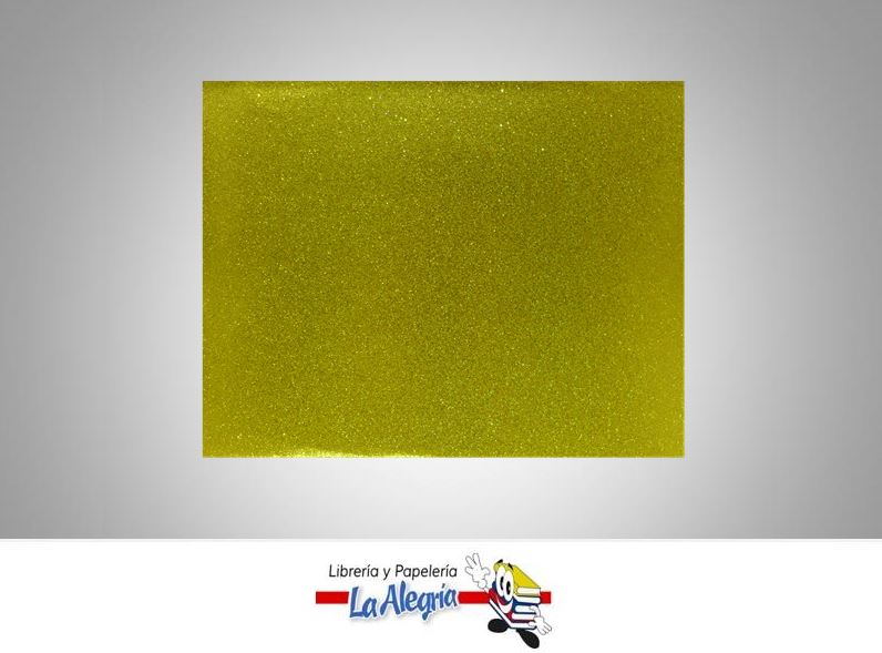 CARTULINA ESCARCHADA 32X25CM AMRILLO UND MARCA S/M   