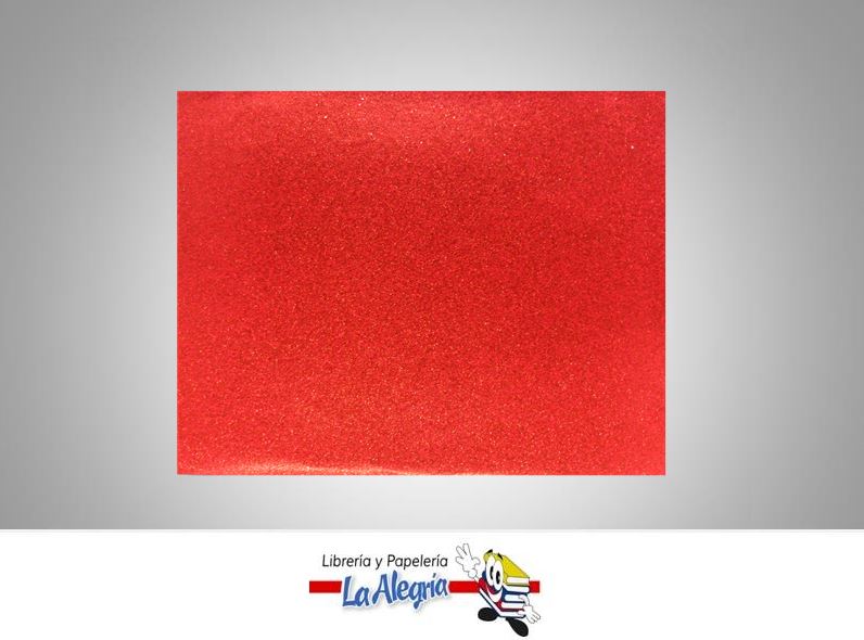 CARTULINA ESCARCHADA 32X25CM ROJO UND MARCA S/M   
