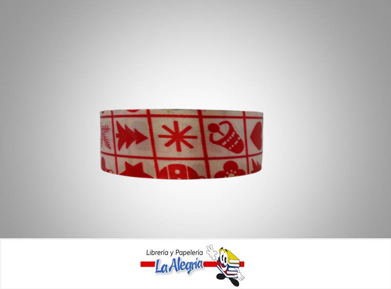 CINTA NAVIDAD 35MM BLANCO/ROJO XMT MARCA MUNDOS   