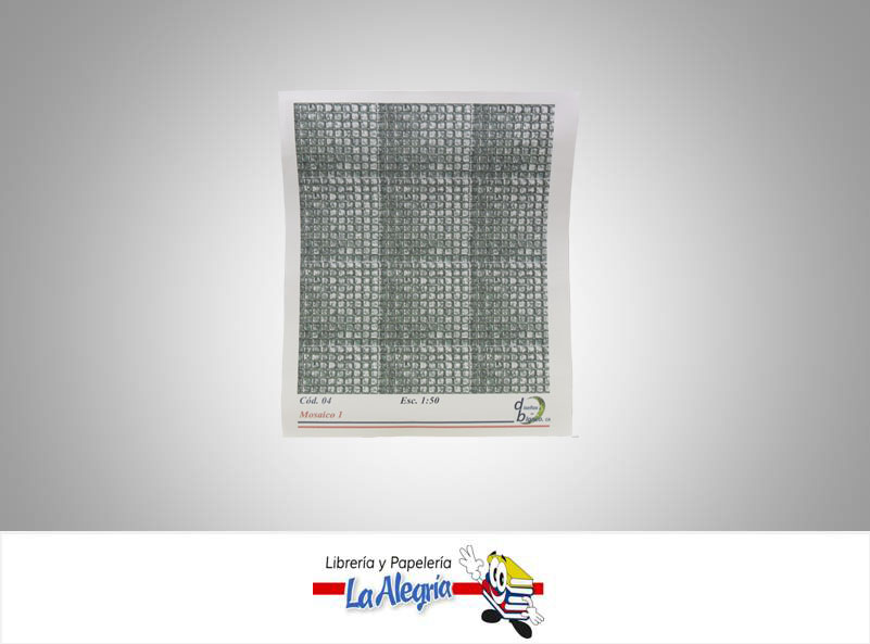 TEXTURA P/MAQUETA MOSAICO 1 ESC 1:50 UND MARCA DISEÑOS EN BLANCO   