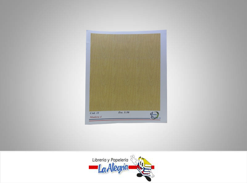 TEXTURA P/MAQUETA MADERA 4 ESC 1:50 UND MARCA DISEÑOS EN BLANCO   