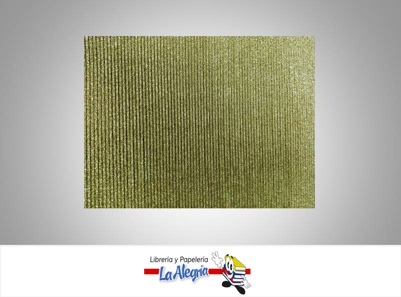 CARTON CORRUGADO ESCARCHADO 50X70 DORADO MARCA S/M