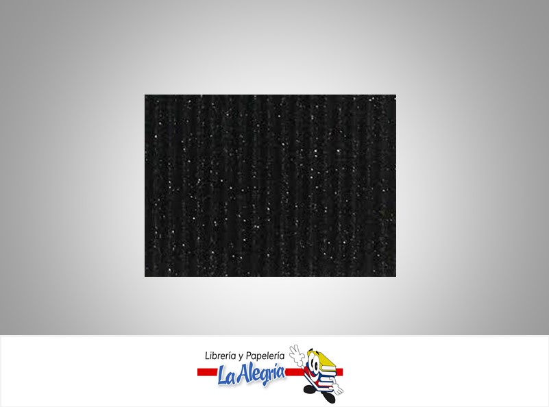 CARTON CORRUGADO ESCARCHADO 50X70 NEGRO MARCA S/M