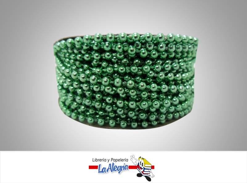 CINTA PERLA 03MM VERDE GRAMA XMETRO MARCA S/M   