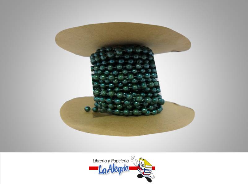 CINTA PERLA 04MM VERDE ESMERALDA XMETRO MARCA S/M   