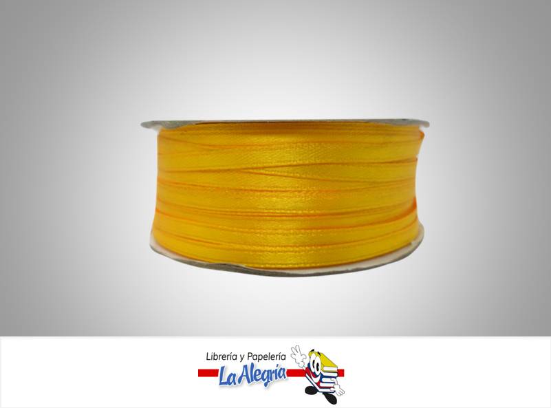 CINTA RASO 03MM AMARILLO INTENSO XMETRO MARCA S/M   