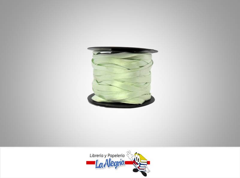 CINTA RASO 06MM VERDE MENTA XMETRO MARCA S/M   