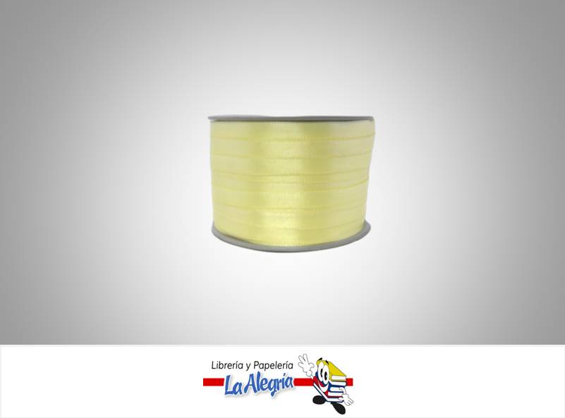 CINTA RASO 07MM AMARILLO CLARO XMETRO MARCA S/M   