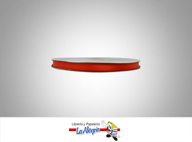 CINTA RASO 09MM ROJO LADRILLO XMETRO MARCA S/M   