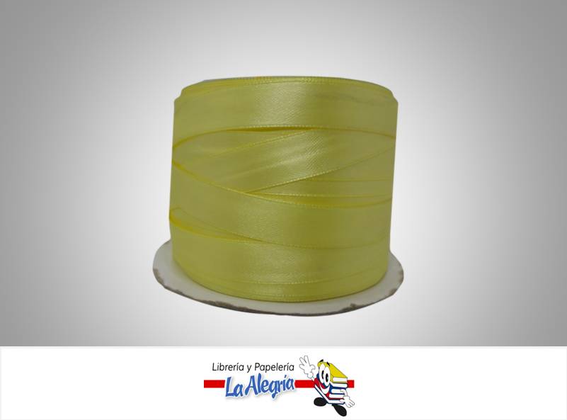 CINTA RASO 12MM AMARILLO XMETRO MARCA S/M   