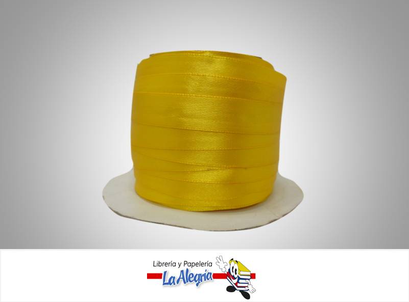 CINTA RASO 12MM AMARILLO INTENSO XMETRO MARCA S/M   