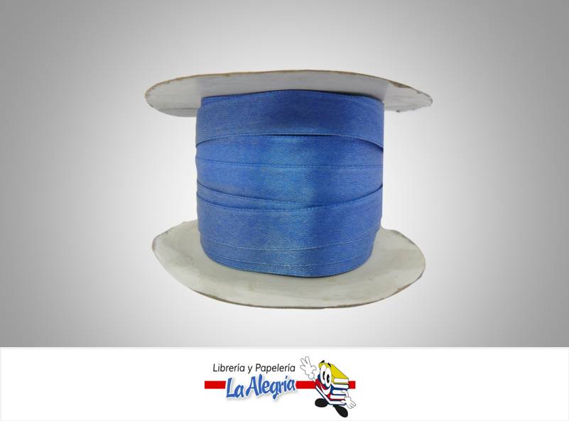 CINTA RASO 12MM AZUL MEDIO XMETRO MARCA S/M   