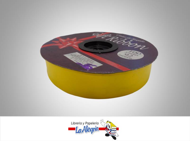 CINTA DE REGALO 30MM AMARILLO INTENSO XM MARCA GIFT RIBBON   