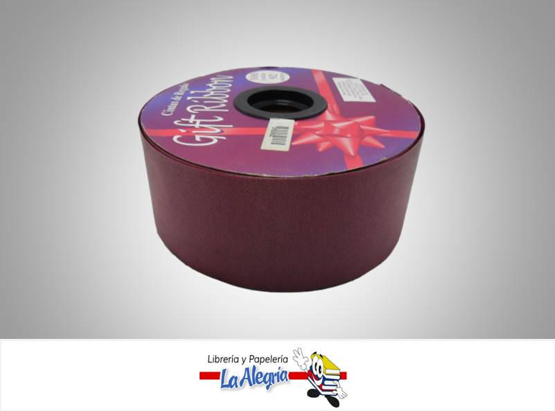 CINTA PASTELERA 60MM VINOTINTO XMETRO MARCA GIFT RIBBON   