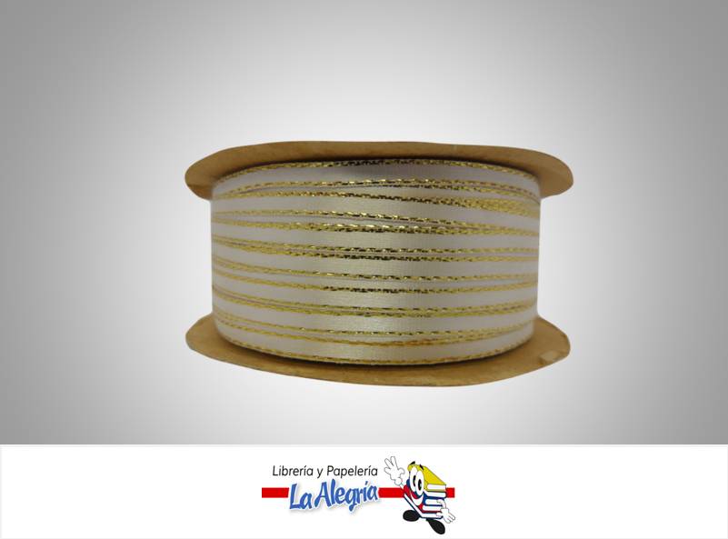 CINTA RASO B/D 03MM MARFIL XMETRO MARCA S/M   