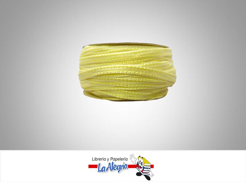 CINTA ORGANZA 06MM AMARILLO CLARO XMETRO MARCA S/M   