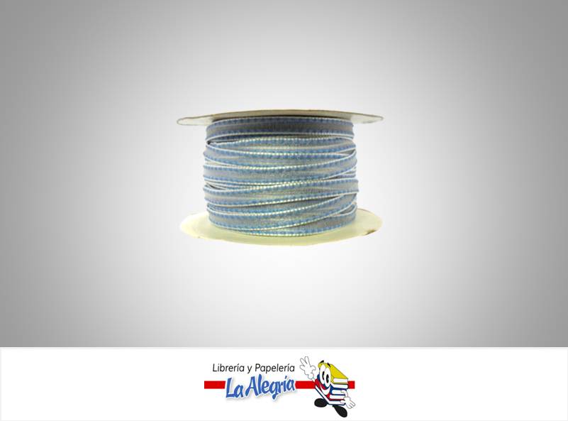 CINTA ORGANZA 06MM AZUL CIELO XMETRO MARCA S/M   