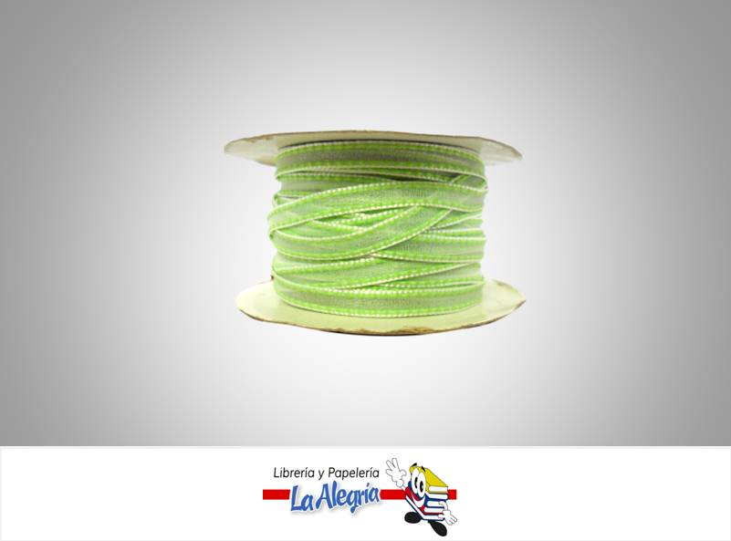 CINTA ORGANZA 06MM VERDE MANZANA XMETRO MARCA S/M   