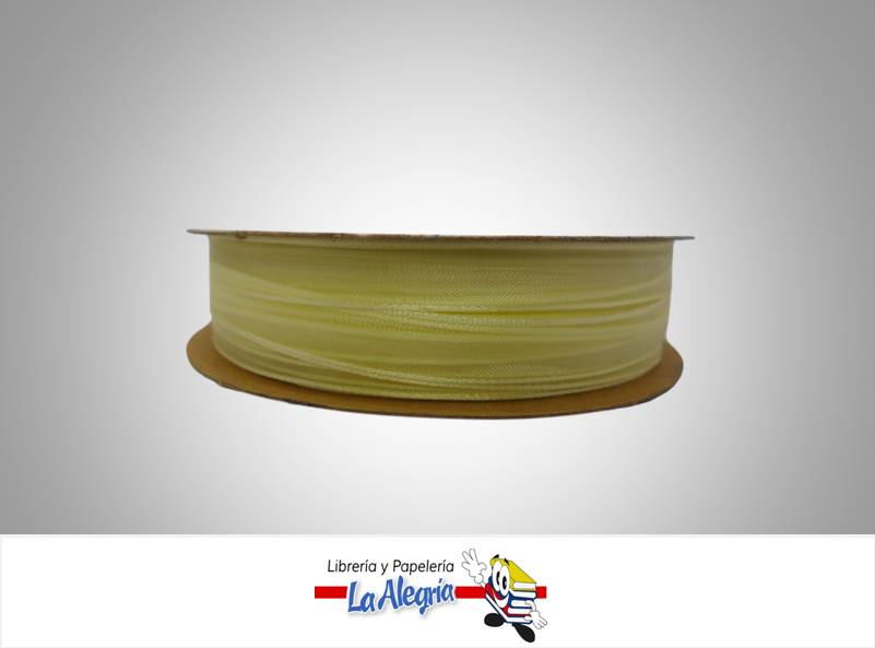 CINTA ORGANZA B/D 07MM AMARILLO CLARO XM MARCA FAHILOS   