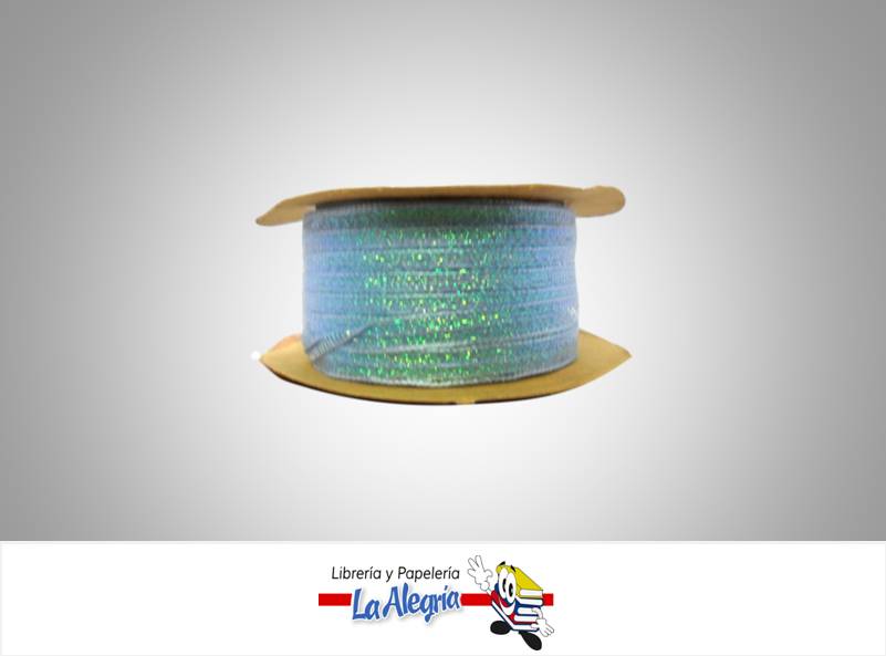 CINTA ORGANZA 07MM AZUL TORNASOL XMETRO MARCA S/M   