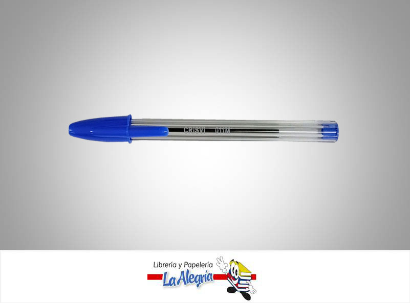 BOLIGRAFO HEXAGONAL CON TAPA 1,0MM AZU UND MARCA CRISVI