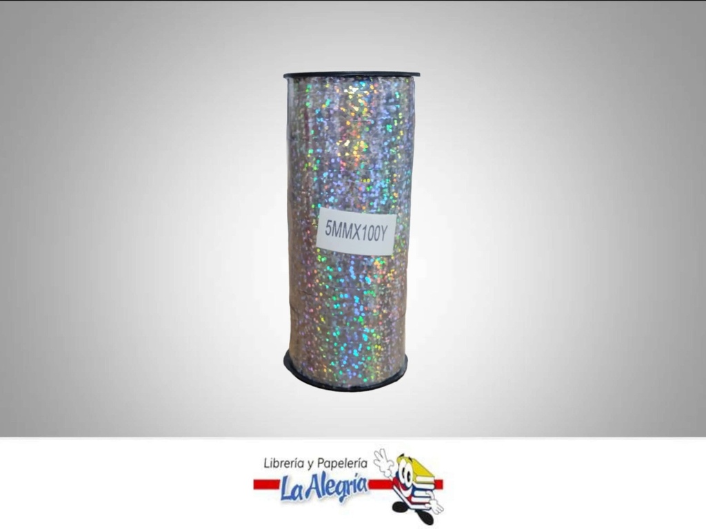 CINTA DE REGALO LASER PLATA 5MM X METRO MARCA MURANO   