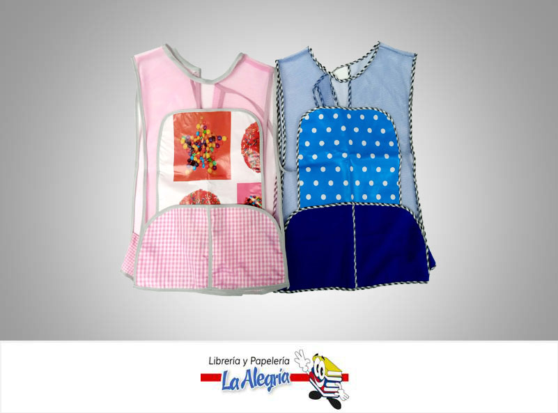 DELANTAL ESCOLAR TELA/MALLA UND MARCA S/M   