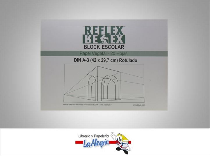 BLOCK VEGETAL ROTULADO A3 20H MARCA REFLEX   