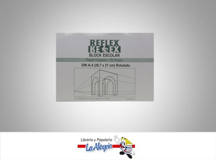 BLOCK VEGETAL ROTULADO A4 20H MARCA REFLEX   