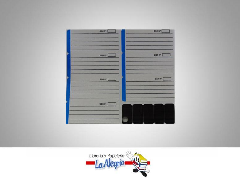 ETIQUETA DISKETTE 6X3CM AZUL 21UND MARCA STAR   
