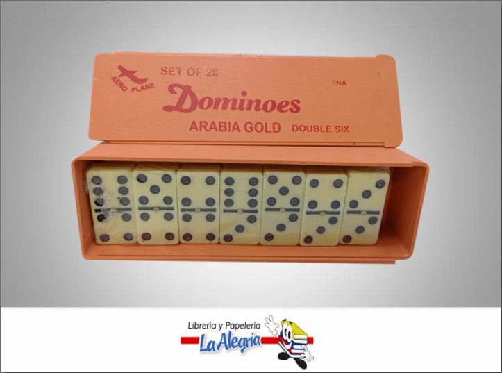 JUEGO DE DOMINO CAJA DE PLASTICO MARCA AEROPLANE