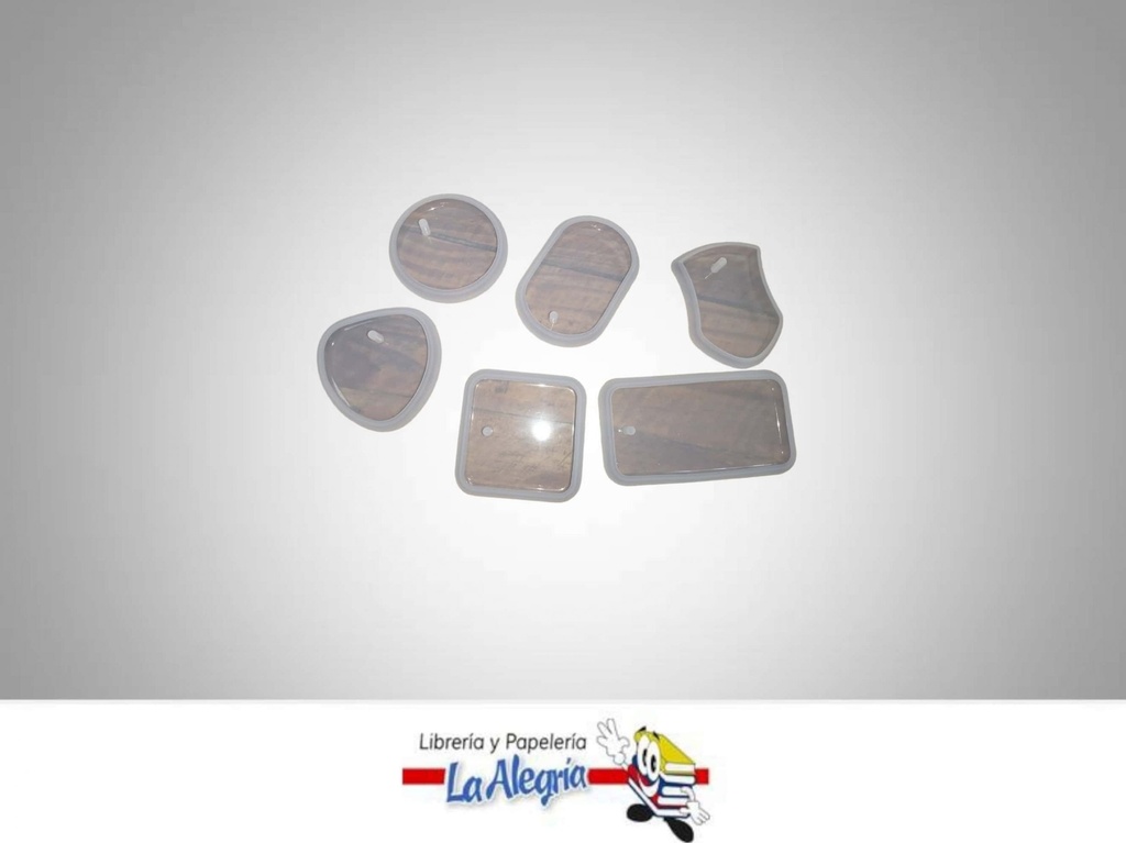 MOLDE DE SILICON PARA RESINA LLAVERO SET 6PZA MARCA DAZAGUI