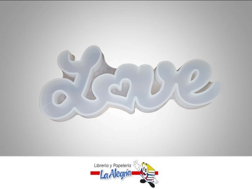 MOLDE DE SILICON PARA RESINA LOVE CURSIV MARCA DAZAGUI   