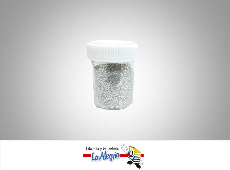 ESCARCHA FRASCO 10GR PLATEADO UND MARCA CRISVI   