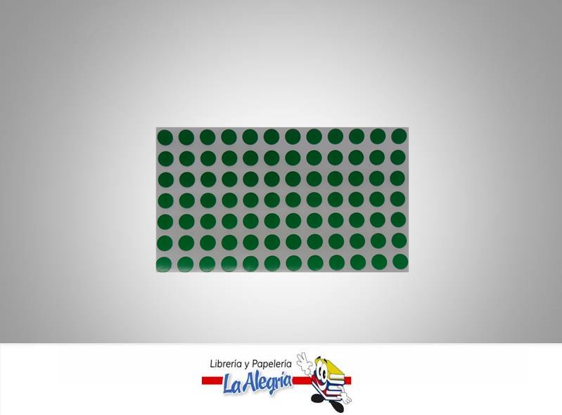 ETIQUETA CIRCULAR 1CM VERDE PAQ. 252UND MARCA STAR