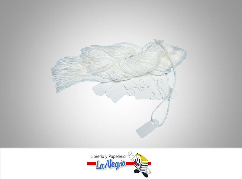 ETIQUETA COLGANTE 17X7MM BLANCO 100UND MARCA STAR   