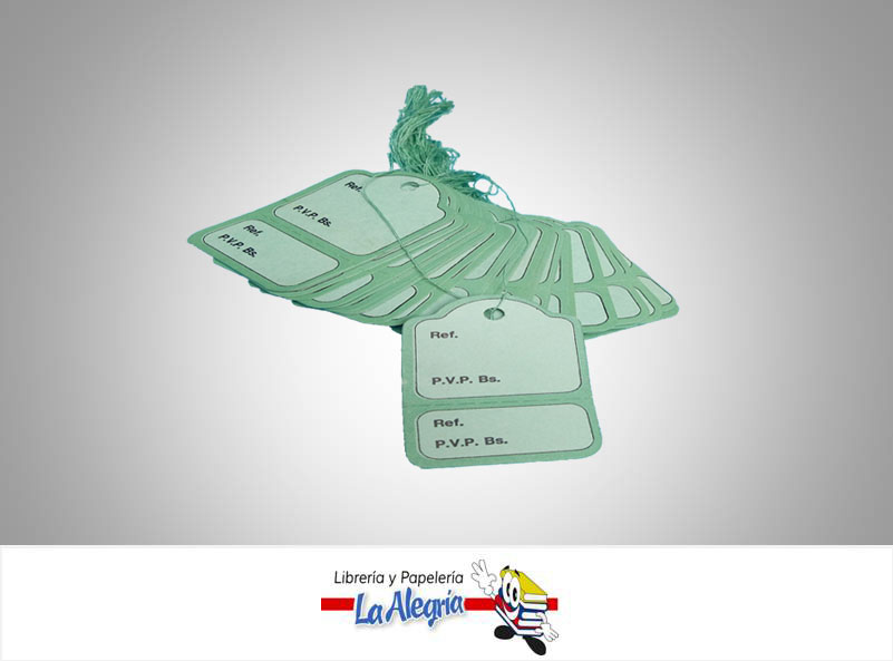 ETIQUETA COLGANTE 50X33MM VERD MENT 50UN MARCA STAR   