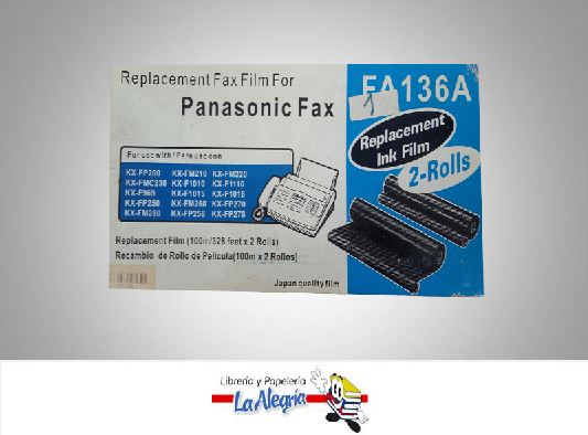PELICULA FAX 200M FA136A MARCA PANASONIC   