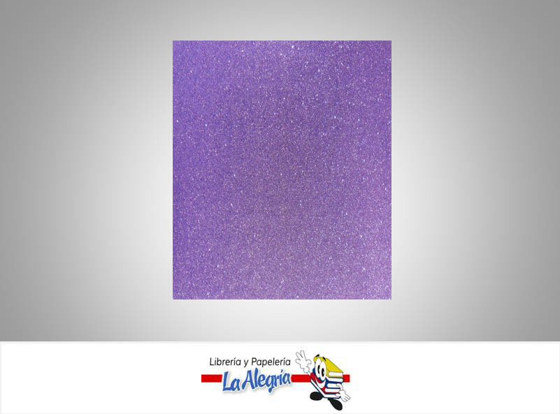 FOAMI ESCARCHADO DOBLE CARTA LILA MARCA S/M