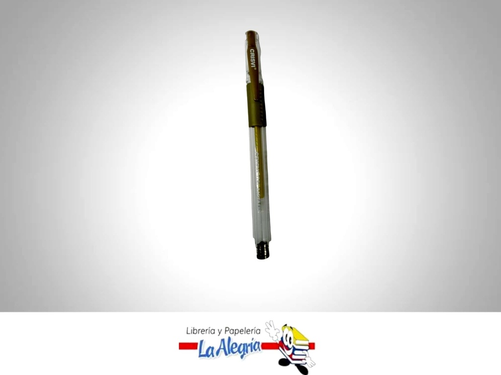 BOLIGRAFO GEL 1MM UND DORADO MARCA CRISVI
