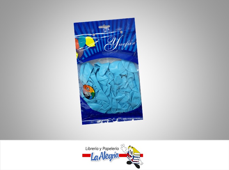GLOBO R10 ESTANDAR AZUL CIELO 50 UND MARCA YUEFAN   