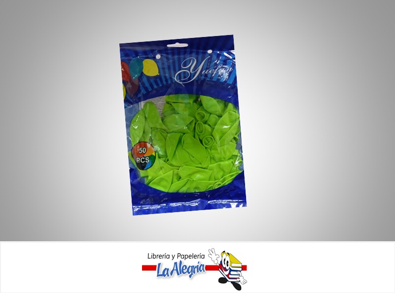 GLOBO R10 ESTANDAR VERDE MANZANA 50 UND MARCA YUEFAN   