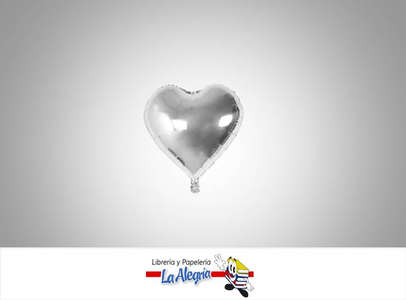 GLOBO FOIL 18'' CORAZON GRIS UND    