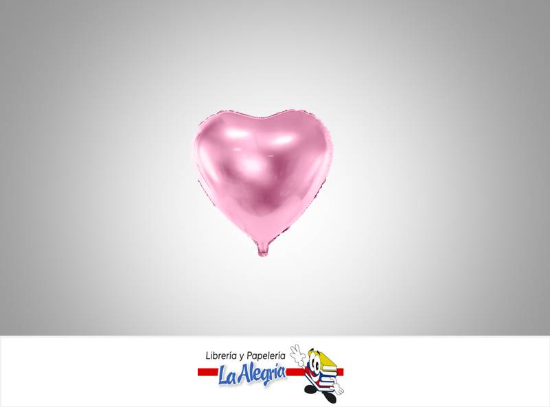 GLOBO FOIL 18'' CORAZONROSADO METAL UN    